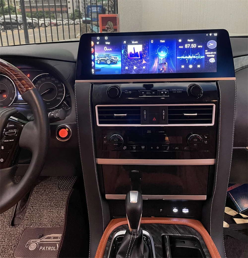 16.9 بوصة أندرويد 14 لنيسان باترول Y62 2010-2021 أماندا راديو السيارة لتحديد المواقع والملاحة مشغل وسائط متعددة وحدة رأس ستيريو فيديو DS