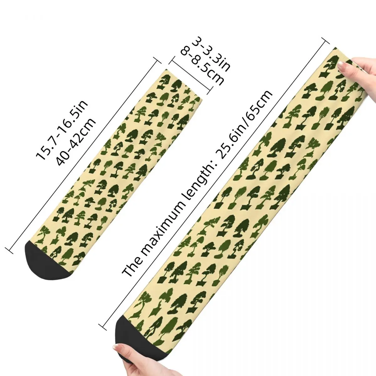 Bonsai Pattern Socks Male Mens Women Spring Stockings Harajuku