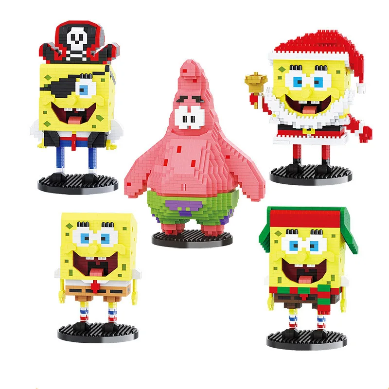 Balody SpongeBob Micro Building Blocks Patrick Star SpongeBob SquarePants Model  Mini Brick Figure Toys For Christmas Gift