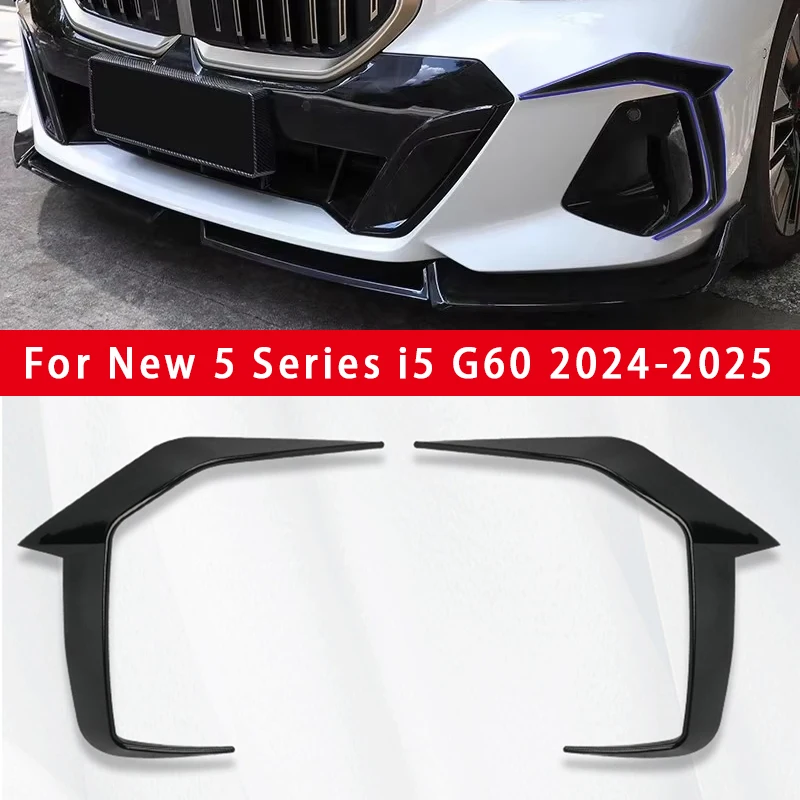 

For Bmw G60 G61 520i 520d 530e 550e M Sport 2024-2025 Front Bumper Splitter Fog Lamp Grille Trim Cover Air Vent Body Kits