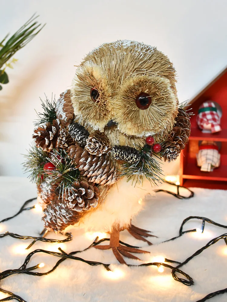 

Рождественские украшения, креативные украшения на тему леса, сосновые шишки, белки, панды, орлы, сцены ручной работы своими руками.