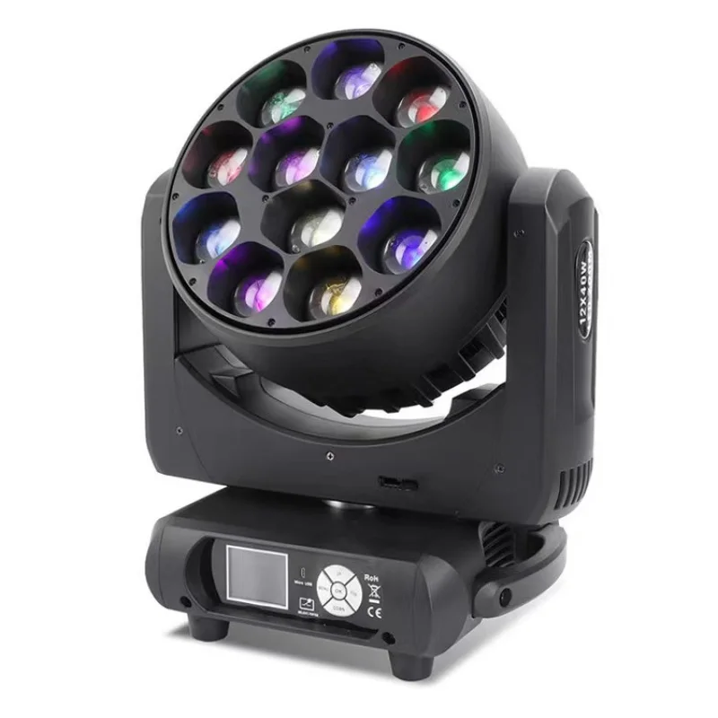 

Pixel Control LED Stage DMX 12x40w Rgbw Zoom Led Wash Moving Head Lights Stage Club Dj Led Moving Head Light