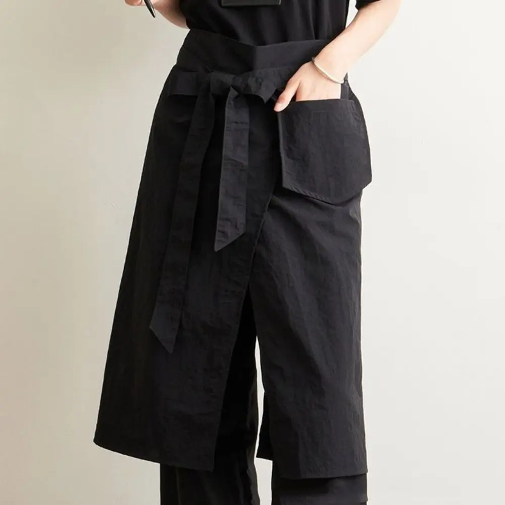 Stylish Fashionable Waterproof Apron Adjustable Breathable Split Apron Cotton Antifouling Dining Apron Barista