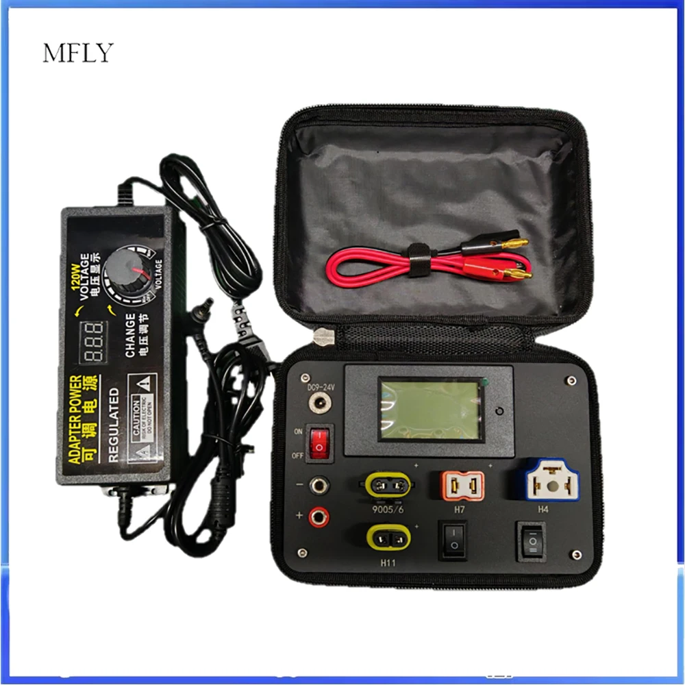 Car Led H4 H7 H11 H8 9005 9006 T10 Festoon Headlight Lamp Auto Lights Bulbs Testing Box Test Device 12V Portable Tester