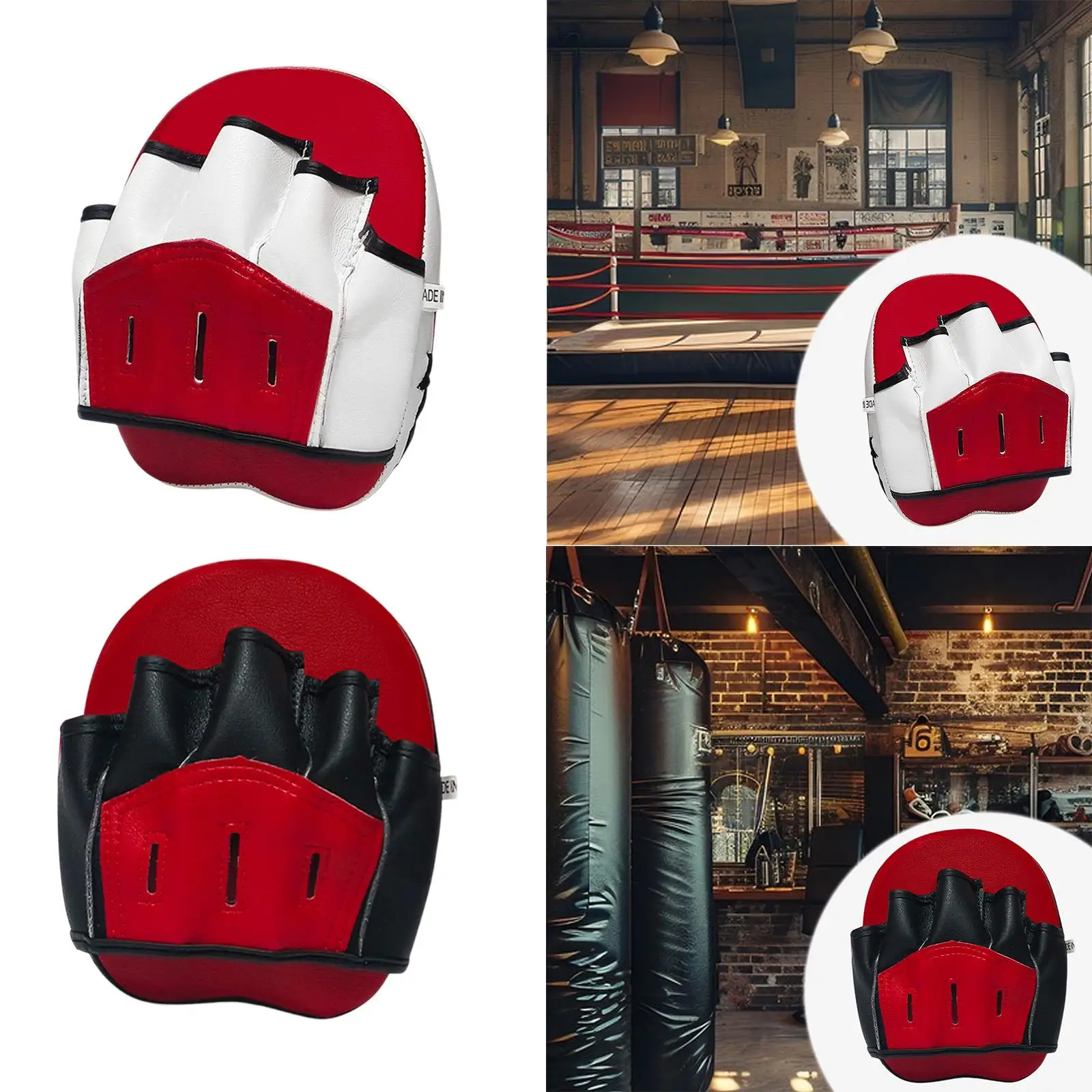 Boxing Pad Ergonomic Boxing Punching Pad อุปกรณ์ชกมวย PU หนังโค้ง Punching Mitts เป้าหมายมือสําหรับ Kickboxing Sparring