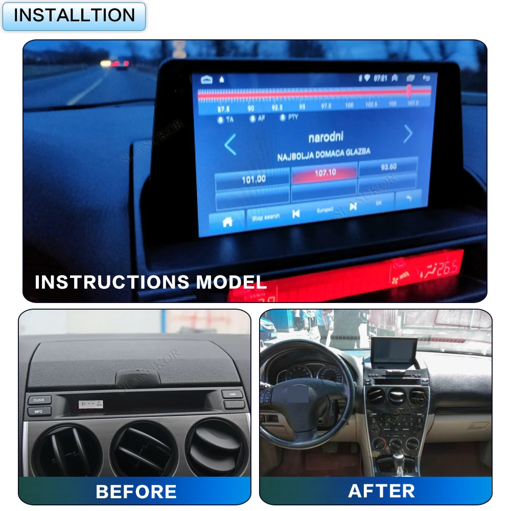 10 Inch For MAZDA 6 2004-2015 Android Car Radio GPS Multimedia Video Player Car Audio Stereo Player Navigate Android AUTO