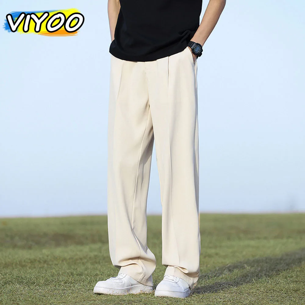 Men's Spring Summer Oversized Casual Suits Pants Wide leg Pants Trousers Blazer Formal Pants For Men Korean Clothes Sweatpants