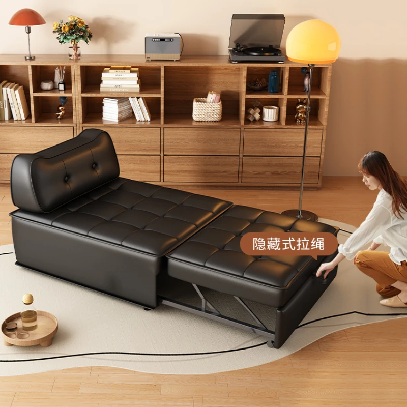 Tofu Block Single Sofa Bed Collapsible Living Room Balcony Multi-functional Retractable Sofa Home Furniture  muebles de la sala