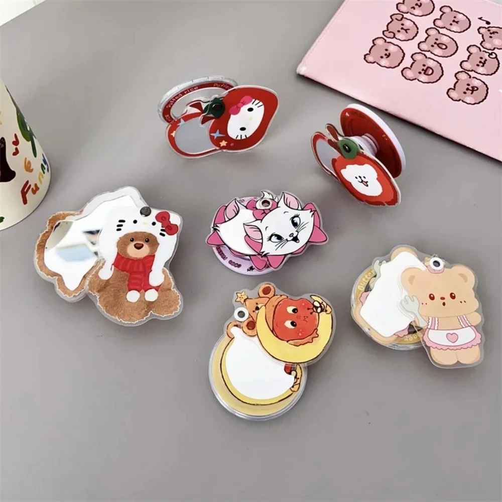 

INS Korea Creative Make-up Mirror Stand For Magsafe Griptok Grip Tok Foldable Phone Case Holder Fridge Magnetic Pendent Ornament