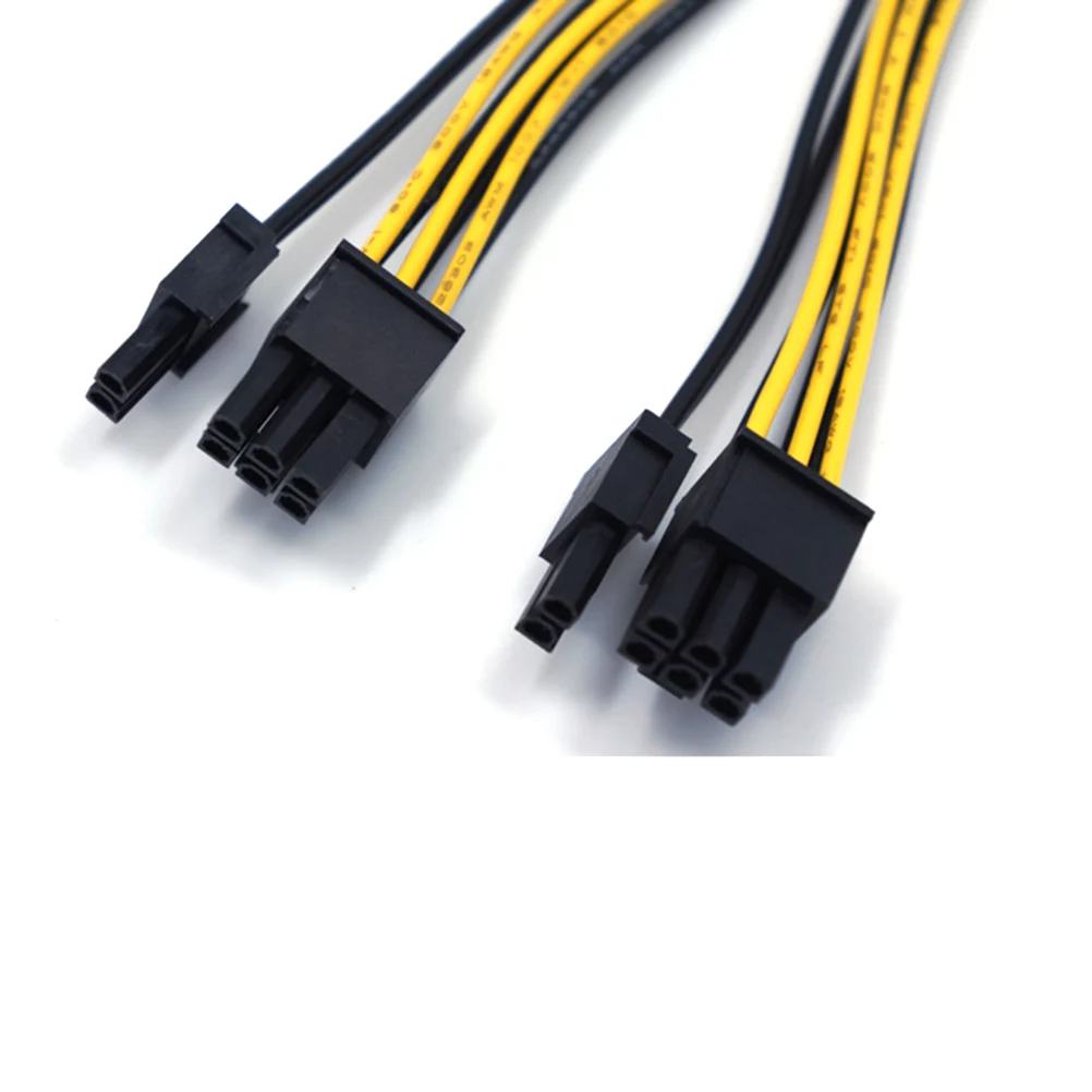 

8Pin Female to 2 Port Dual 8pin +2P Male GPU Graphics Video Power Supply Splitter Extension Cord (Black)