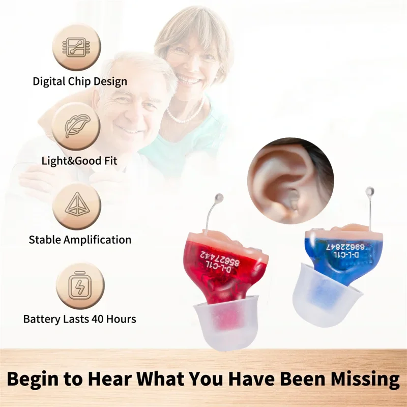 

New Hot Selling Hearing Aid Portable Small Mini In The Ear Invisible Sound Amplifier Adjustable Tone Digital Aids