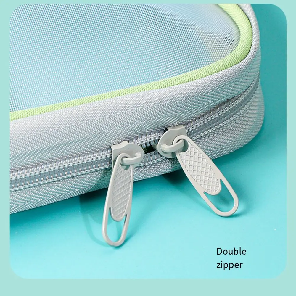 Large Capacity Test Paper Storage Bag Mesh Transparent File Folder Bag Zipper Durable File Pocket School Office Supplies