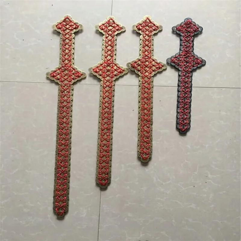 Antique Antique Old Crafts Copper Coin Sword Coins Sword Double-Row Double-Sided Decoration Home Decoration Hand-Woven