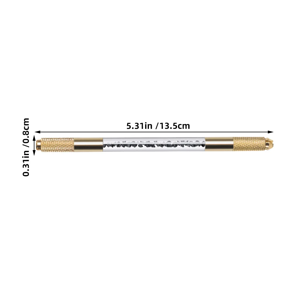 2Pcs Rhinestone Dual-Head Eyebrow Tattoo Pen Microblading Tool for Precise Shaping Professional and Personal Use