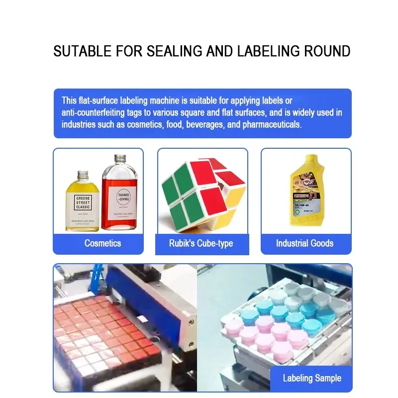 

Hot Sale Semi-Automatic Square Flat Bottle Flat Sticker Label Machine Plastic Round Label Machine Pressing Pasting Machine