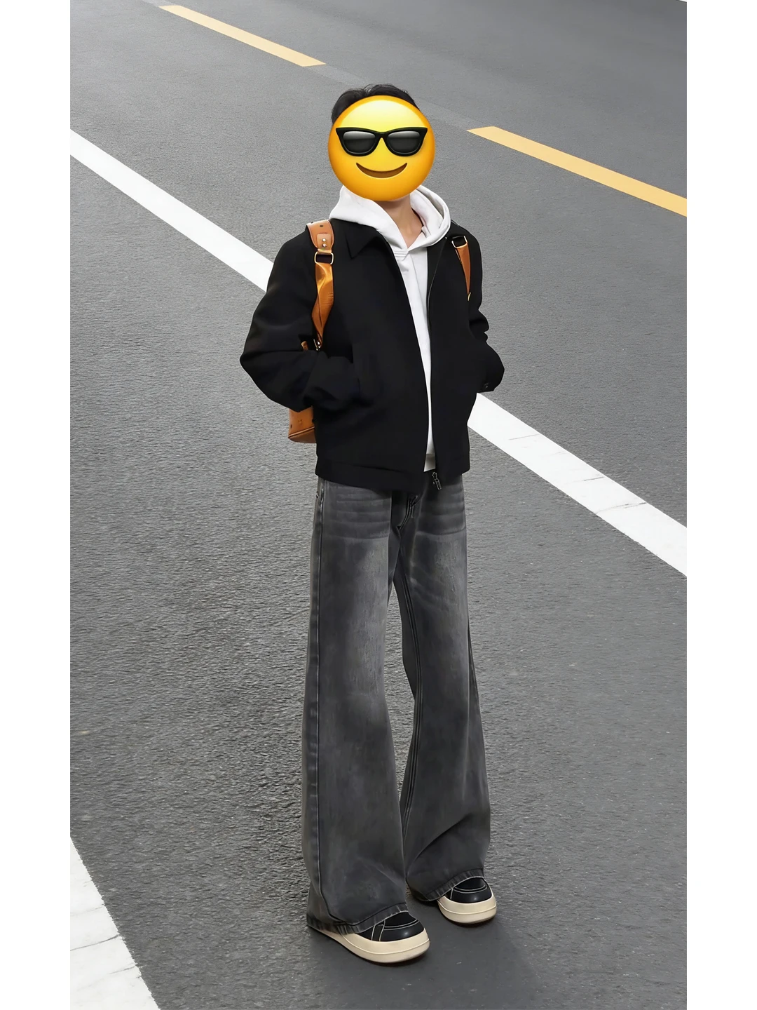 

Black Lightning Pattern Straight Leg Jeans Men's Winter American Style Bell Bottom Knife Padded mid Waist Slim Fit