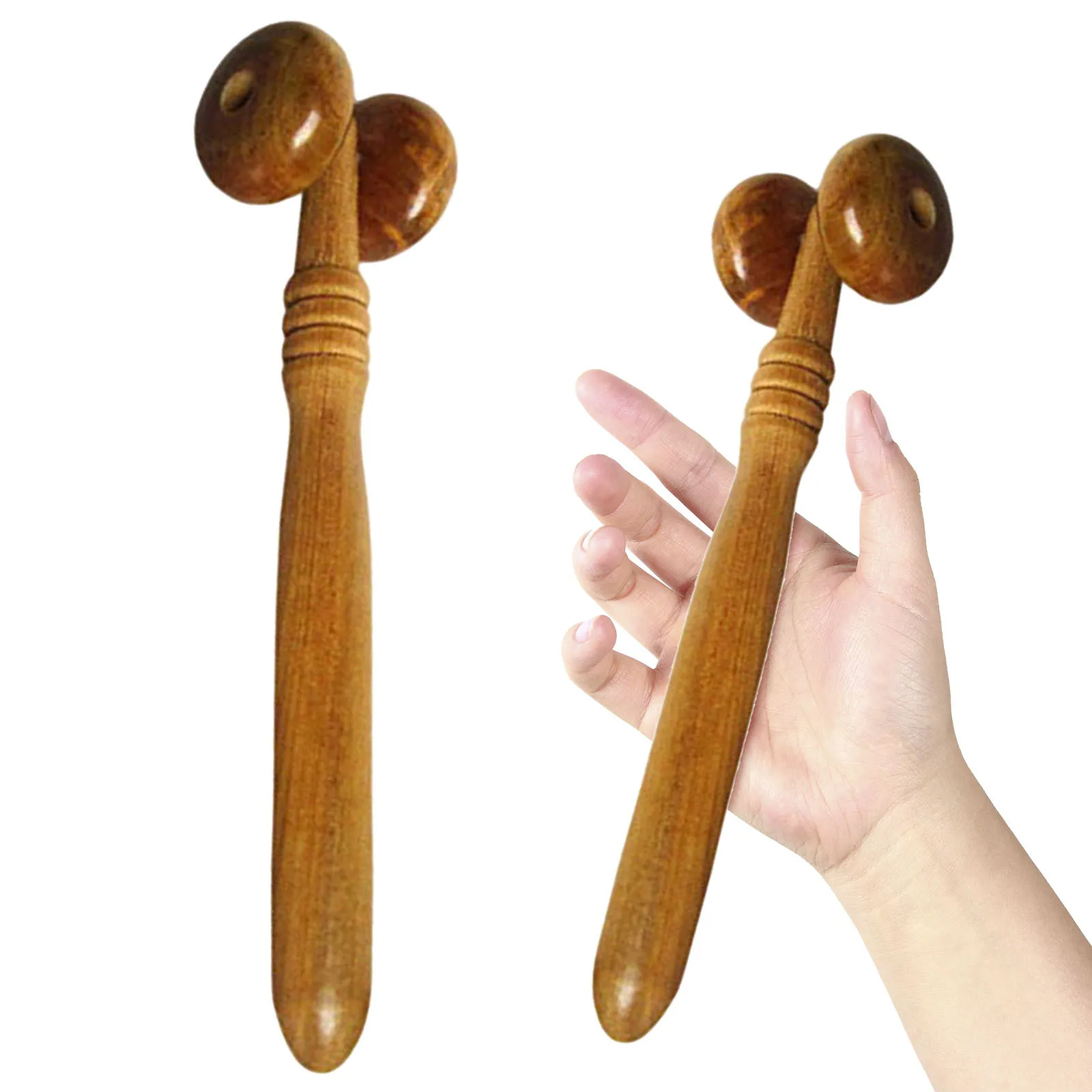 เครื่องนวดจมูกไม้ 2 ชิ้น สำหรับยกกระชับใบหน้า ปรับรูปหน้า เครื่องมือเสริมความงามสำหรับผู้หญิง ที่ขูดจมูก ดีไซน์ไม้ธรรมชาติ