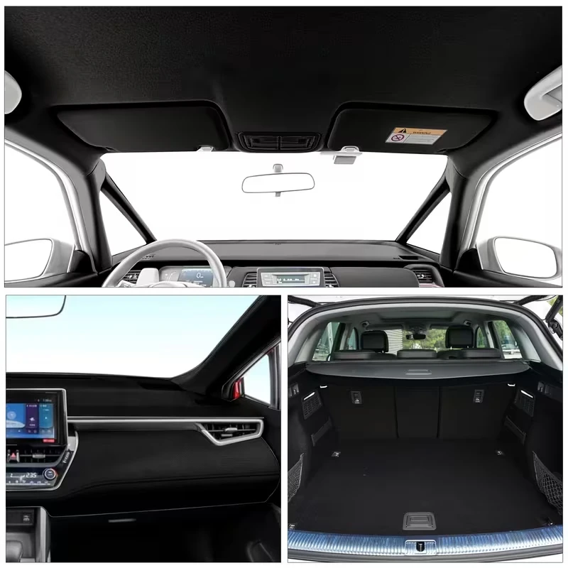 

Black Suede Headliner Fabric with Foam Backing Car Interior Replacement Material for Car/Truck/SUV Roof DIY Headliner Fabrics