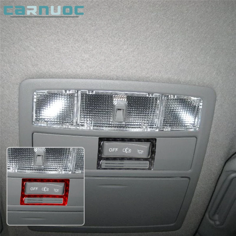 

For Toyota Camry 2007 2008 2009 2010 2011 Carbon Fiber Overhead Light Button Frame Stickers Car Interior Decorative Accessories