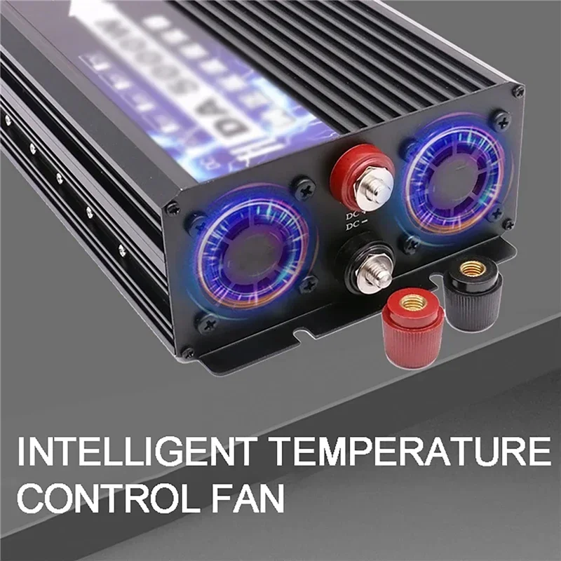Imagem -03 - Inversor de Onda Senoidal Pura 3000w dc para ac Power Inverter 12 24 48 60 72v para ac 220v Conversor de Tensão para Adaptador de Carregador de Casa de Carro