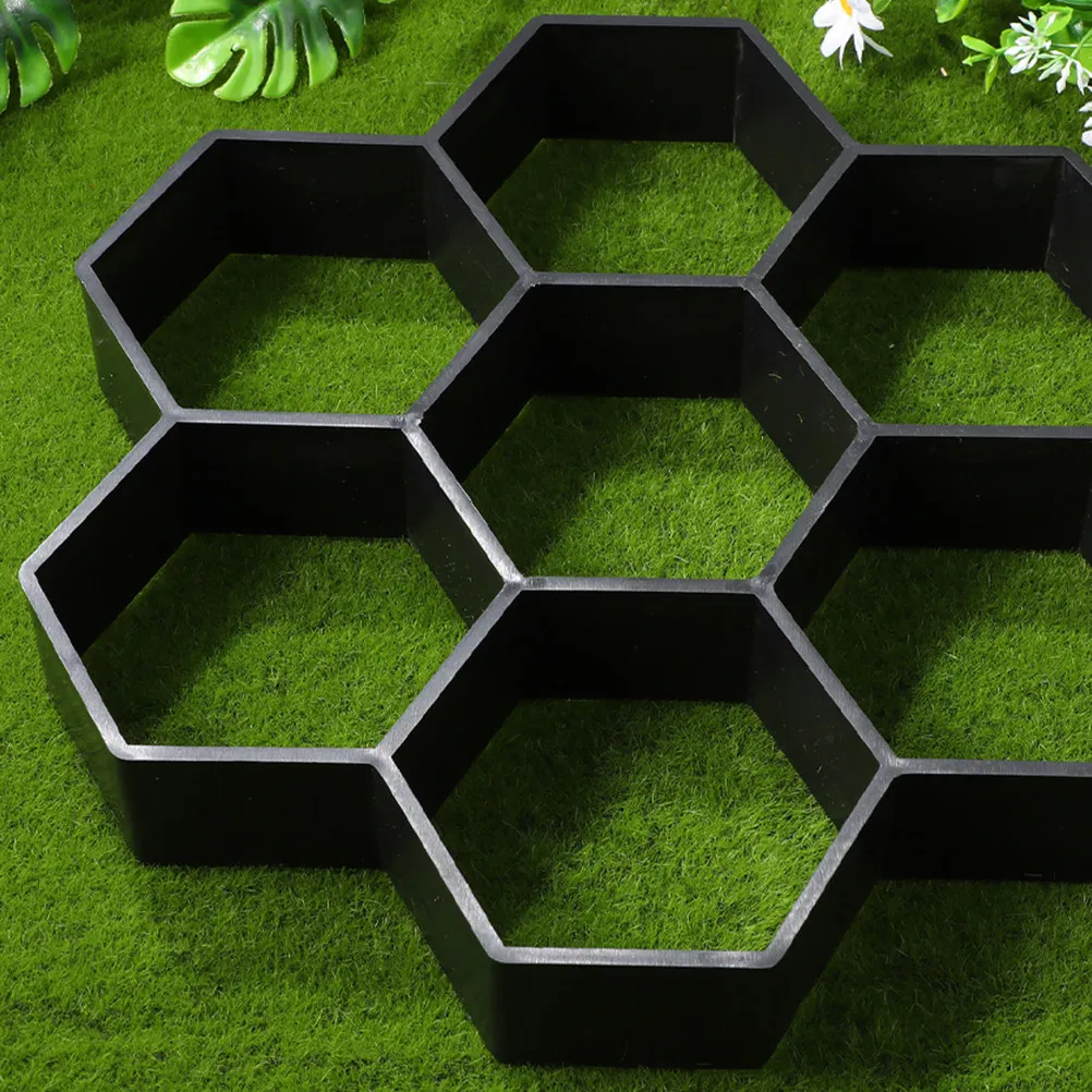 

2 шт. универсальных шестигранных пластиковых форм для бетона для самостоятельного изготовления садовых плиток, тротуарной плитки, дорожек, патио, подъездных путей, многоразовые