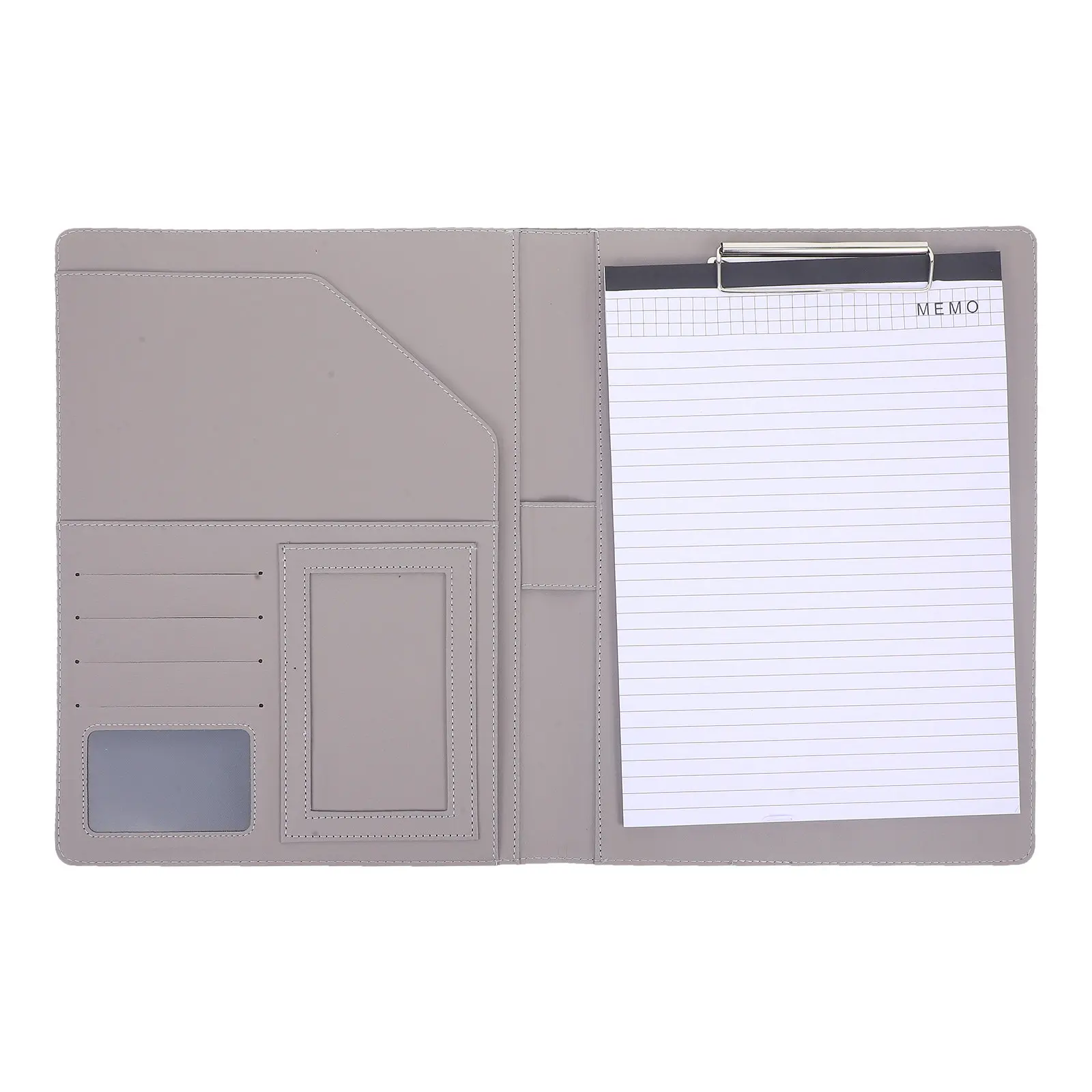 

PU Multi-Functional A4 File Folder with Phone Holder Portable Document Organizer for Office School Study Data Storage