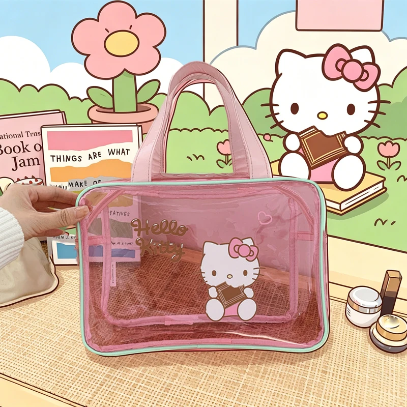 

Hello Kittys Crossbody Bag Cinnamoroll Packet Kawaii My Melody Kuromi Water Proof Bags for Woman Wash Bag Makeup Bag
