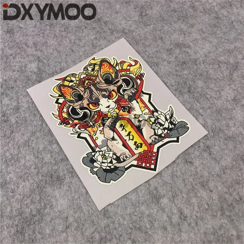 Car Styling Reflective 3M Japanese Lucky Cat Moneky Wealth Good Luck Motorcycle Sticker Bumpers 12x9.3cm