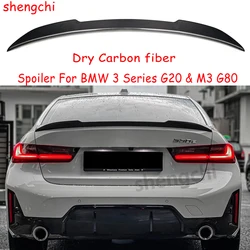 G20 CS Style Dry Carbon Fiber Rear Trunk Spoiler Wings for BMW 3 Series G20 & M3 G80 318i 320i 330i M340i Spoiler 2019-2025