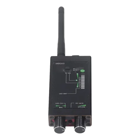 M8000 Anti‑Spy RF Signal Detector, 1MHz‑12GHz Hidden Camera GPS Tracker Bug Magnetic Scanner, Auto‑Search Privacy Security Device With Dual Alarm Reminder