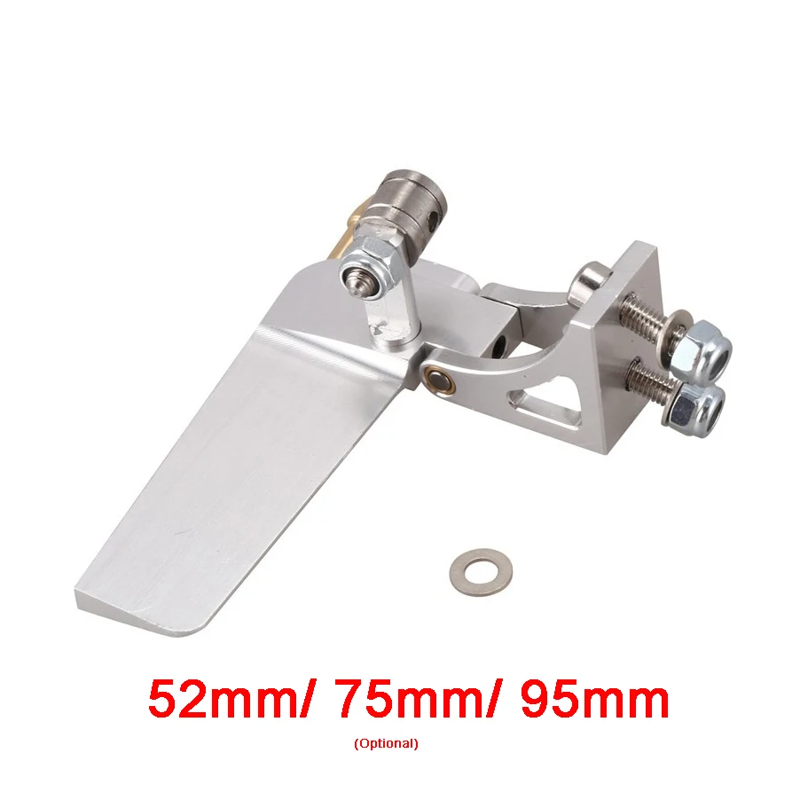 1 Piece Aluminum 52/75/95mm Water Rudder for RC Boat Fits Electric Boat Small Methanol Boat Parts