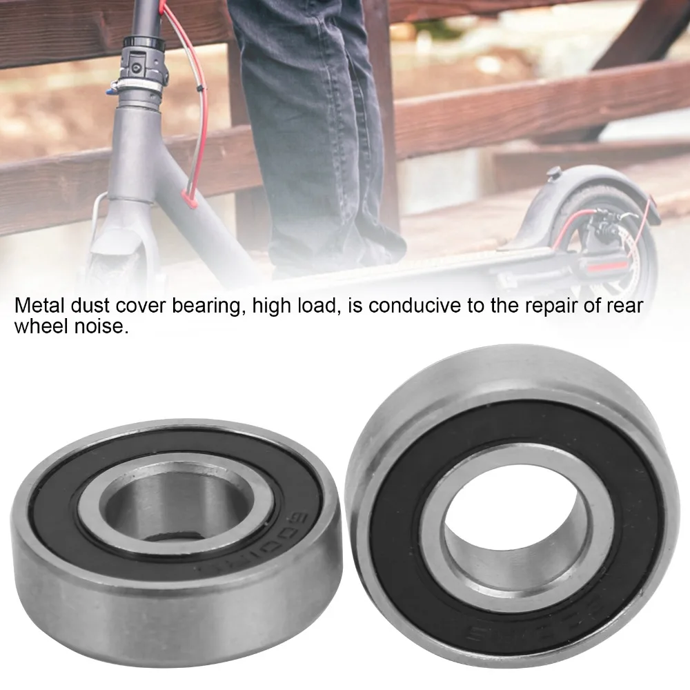 2 قطعة محامل سكوتر كهربائي الصلب 6001RS 12x28x8 مللي متر محامل العجلات المساعدة الخلفية الفضة ل Xiaomi M365/PRO/PRO2 #4