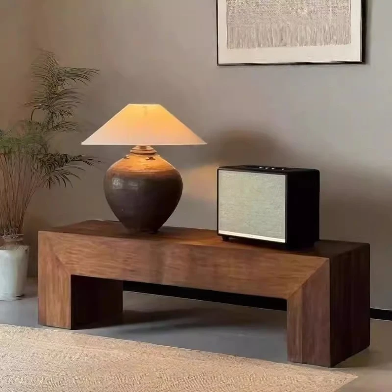 

Medieval retro style, solid wood, bench, bed and breakfast, wabi sabi log