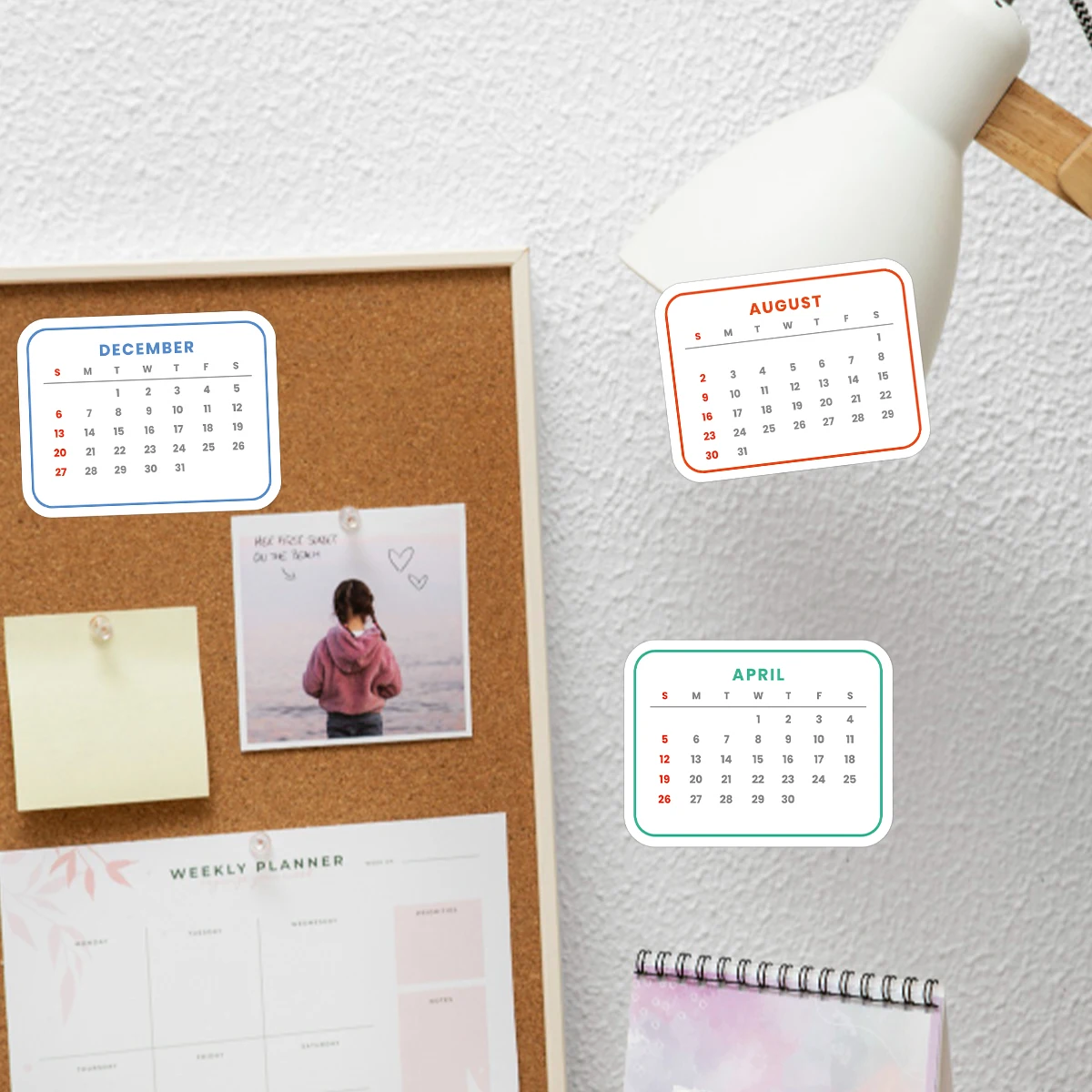 2 قطعة 2026 ملصقات التقويم ، لتخطيط مذكرات مجلة القصاصات الشهرية ، ملصقات الزخرفية لتنظيم المنزل والمكتب والمدرسة #4