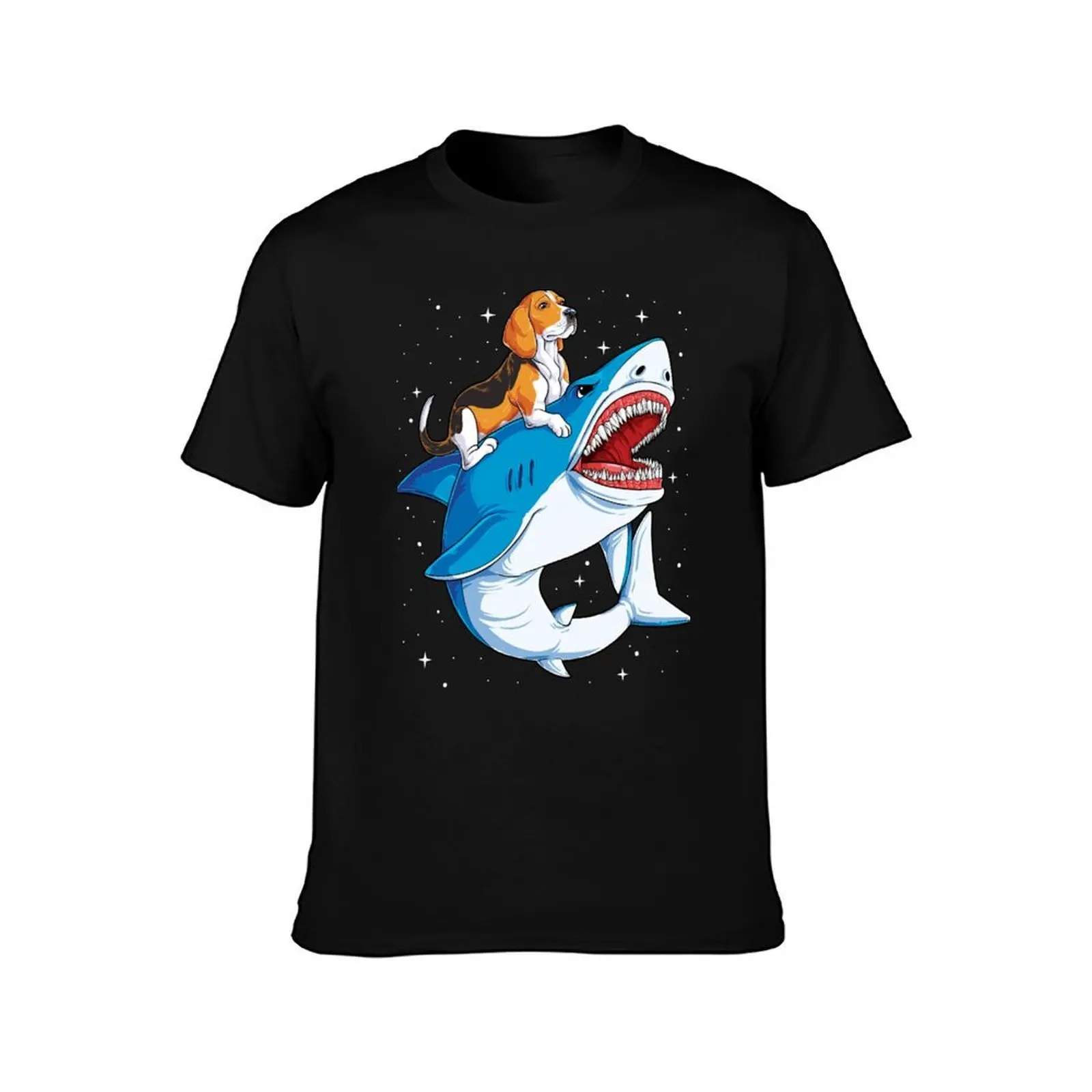 Beagle Riding Shark Shirt for Men Women Boys Girls Kids Dog Lover Gifts T-Shirt Moisture Wicking Quick Dry Tee T-Shirt