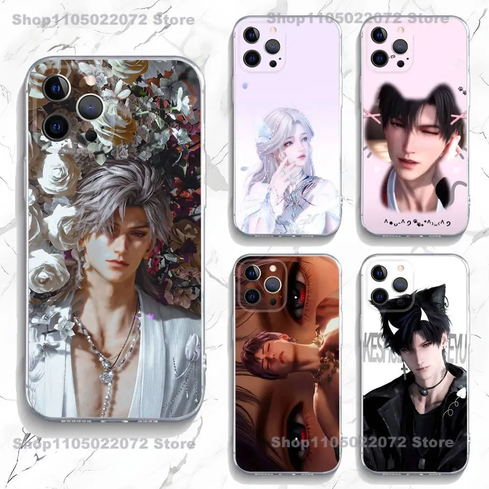 

Love Deepspace Xavier Rafayel Sylus Caleb Phone Case For iPhone 16,15,14,13,12,Plus,Pro,Max,XR,XS,Plus,E,Mini Transparent Cover