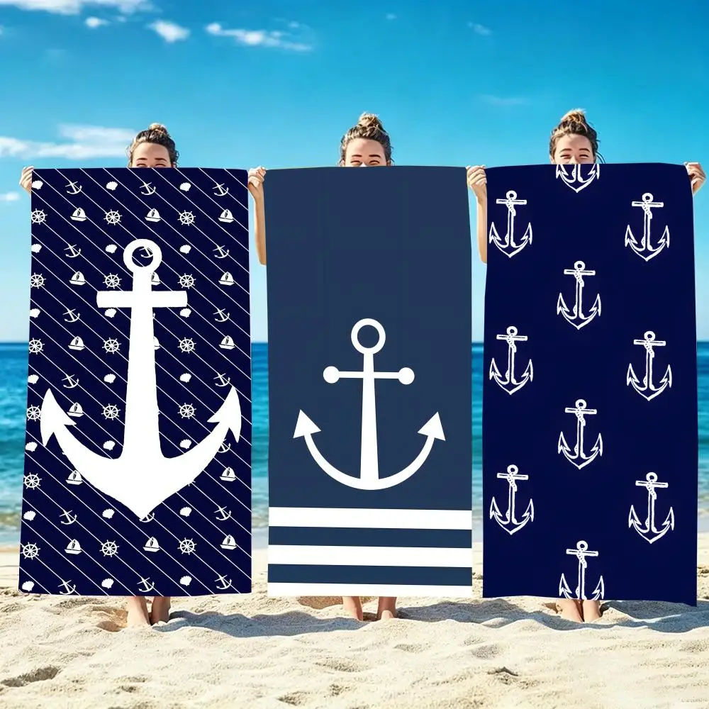 A-Anchor Towel Microfiber beach towel, quick-dry, sand-free, ultra-fine fiber, super soft.