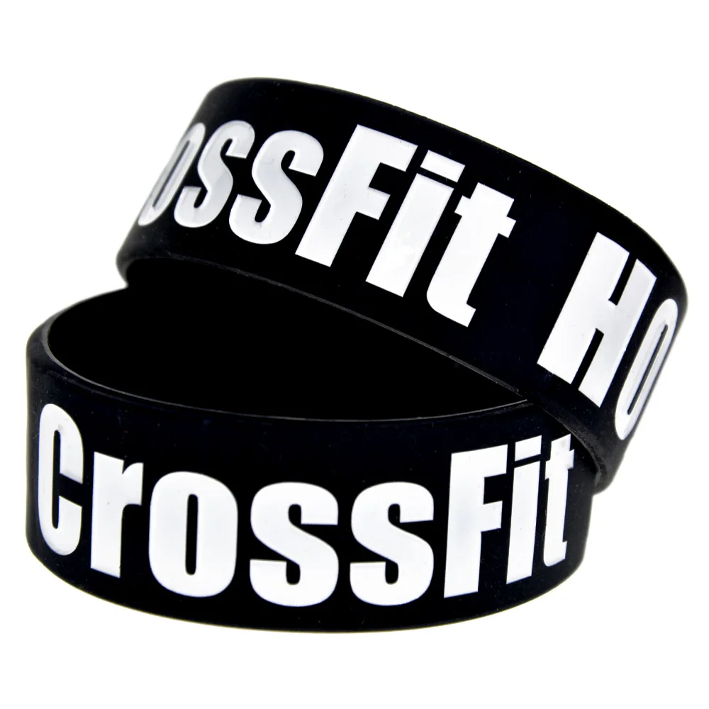 1 PC Crossfit Holic Silicone Bracelet One Inch Wide Sport Bangle