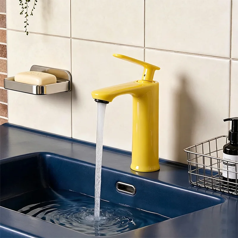 Dopamine colorful washbasin washbasin faucet household hot and cold water bathroom washbasin table basin universal