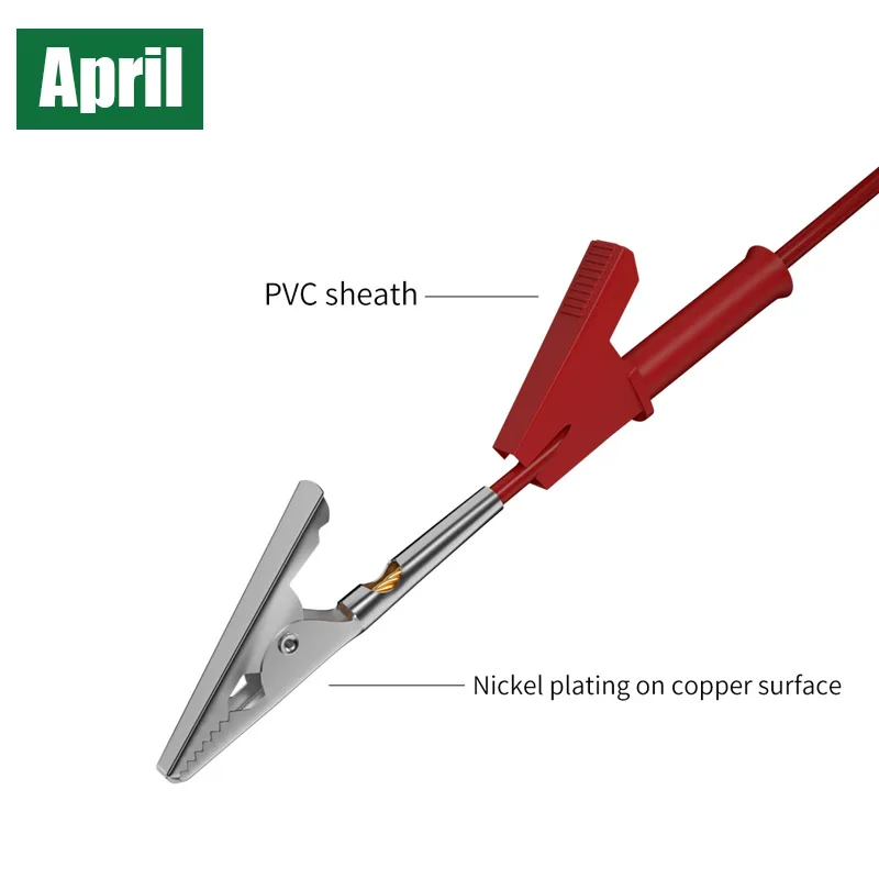 5 stks Alligator Clip naar Alligator Clip Multimeter Test Lead Kabel Lijn Jumper Draad 100 cm Elektrische Test tools