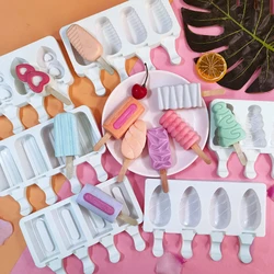4 Cavities Christmas tree ice cream silicone mold stripes diamond love shaped mould Chocolate Cake fondant Making Set party gift