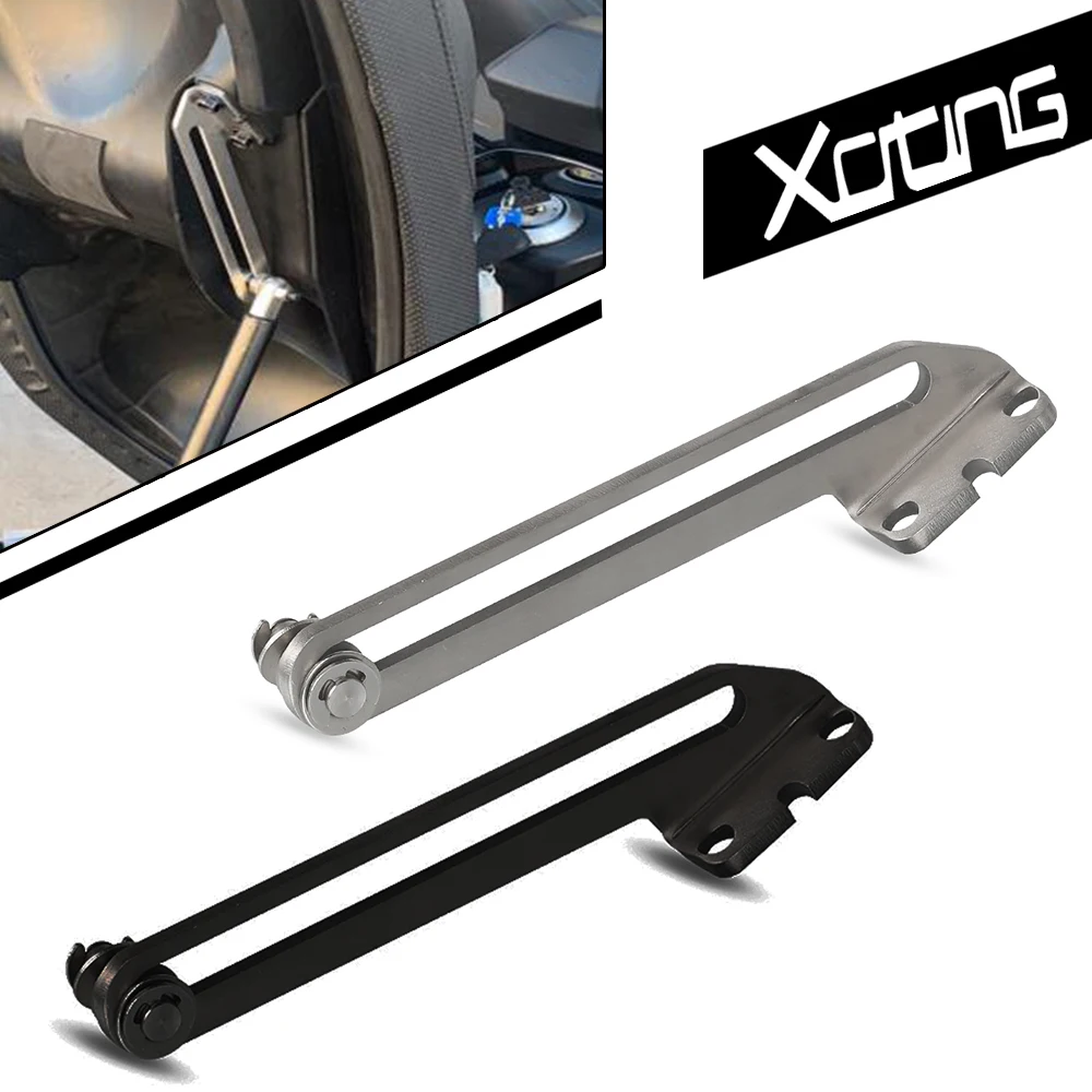 

new For KYMCO XCITING 250/300/500 R250Fi Downtown 300i/350i Motorcycle Seat Stopper Tracks Parts Open Angle Increases Bracket