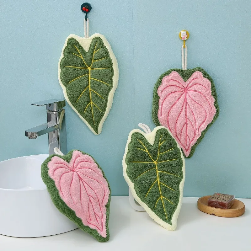 1pcCreative Hand Towel Handkerchief Kitchen Towels Super Absorbent Towel Hanging Cleaning Cloth Bathroom Kitchen Accessories 손수건