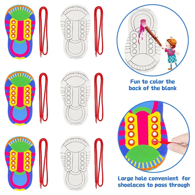 Shoelace Threading Teaching Toys Learning Shoelace Toys Children Toddler Fine Motor Skills Toys Early Learning Toys