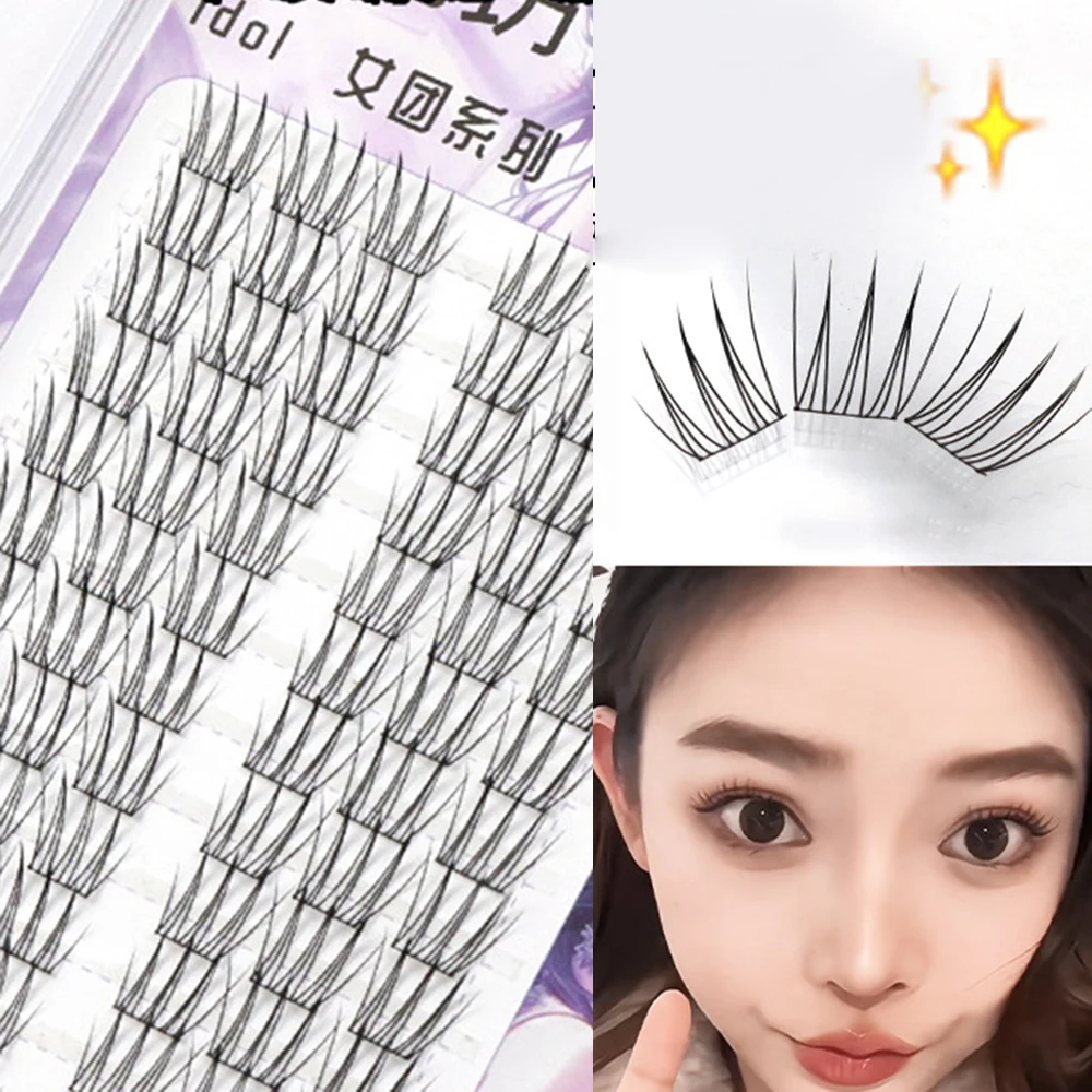 

Cluster Lashes Natural Eyelash extension Cluster Natural Volume Individual Lashes Mixed Tray Lashes DIY Eyelashes Makeup Tools