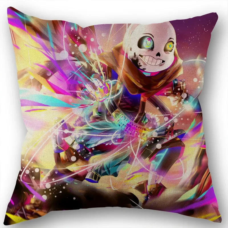 Custom Undertale Sans Pillowcase Wedding Decorative Cotton Linen Pillow Case For Home PillowCover 45X45(One Sides)