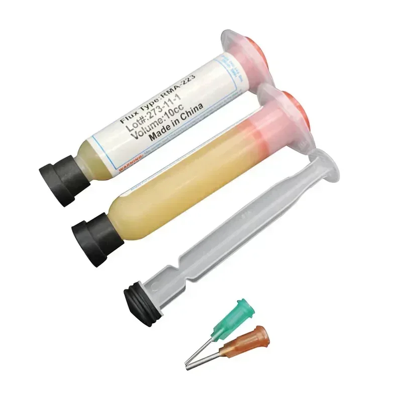 Booster pasta saldante gialla 1 X 10cc pasta saldante 1 * ago flusso grasso punta flusso non pulito RMA-223 1 * Booster