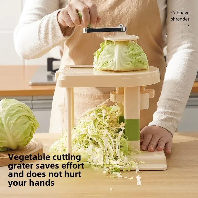 Multifunctional Cabbage Peeler Stainless Steel Vegetable Chooper Cutter Hand Crank Grater Fruit Salad Graters Knife Kitchen Tool