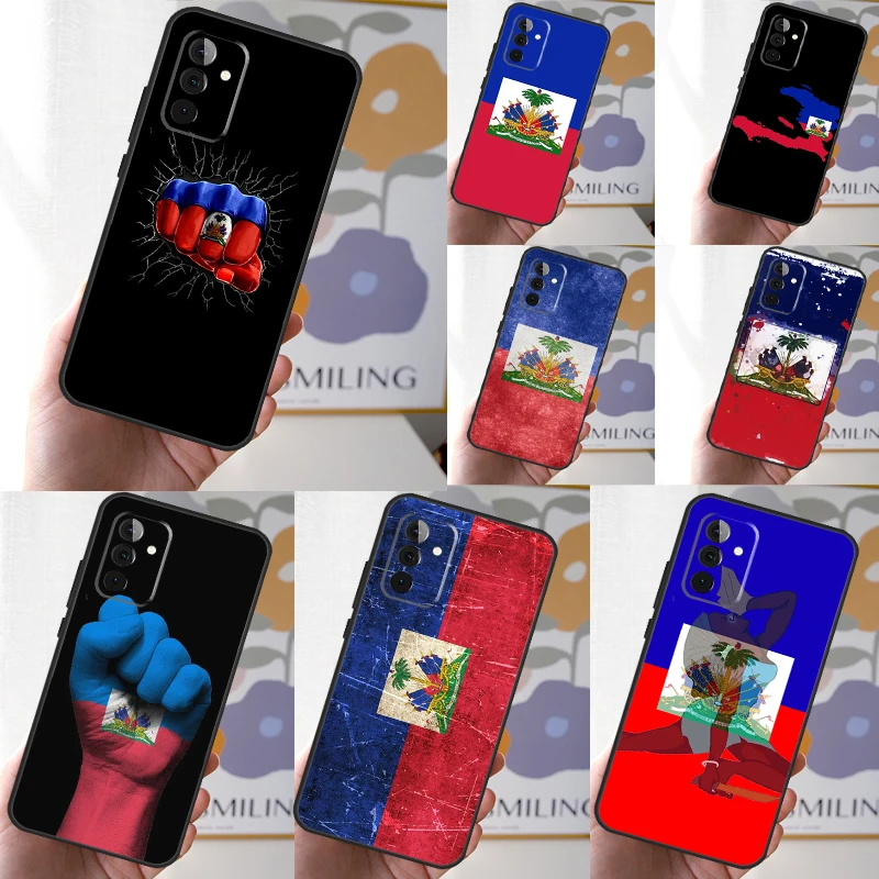 Haiti Haitian Flag Phone Case For Samsung Galaxy A34 A54 A14 A53 A33 A13 A12 A32 A52 A15 A25 A35 A55 A71 A51