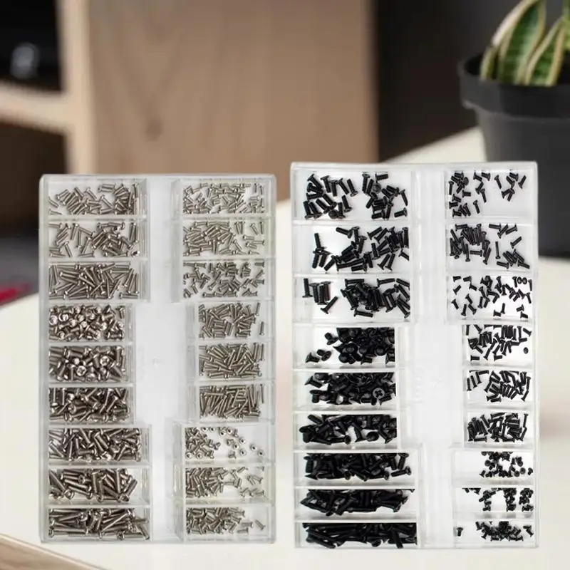 **1 Set Watch Screw Box 18 Types Screws Kit Mini Flat Head Screw For Phone Tablet Camera Lens Laptop Repair Accessories